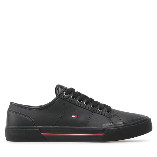 Tenisówki Tommy Hilfiger Core Corporate Vulc Leather FM0FM04561 Black BDS Tommy Hilfiger 41 okazyjna cena eobuwie.pl