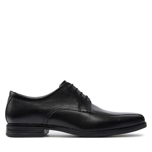 Półbuty Clarks Howard Over 26174925 Black Leather ze sklepu eobuwie.pl w kategorii Buty eleganckie męskie - zdjęcie 171295493