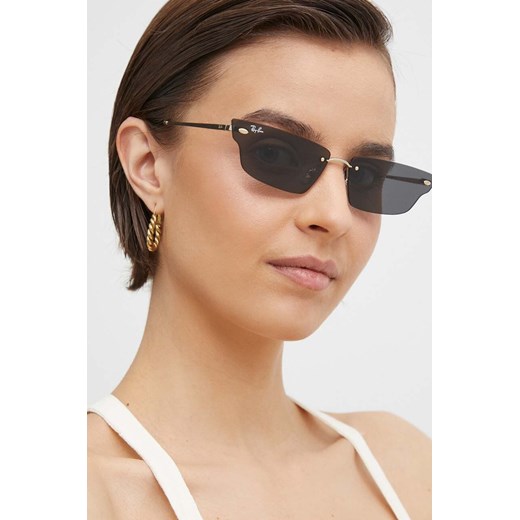 Ray-Ban okulary przeciwsłoneczne damskie kolor czarny ze sklepu ANSWEAR.com w kategorii Okulary przeciwsłoneczne damskie - zdjęcie 171296630