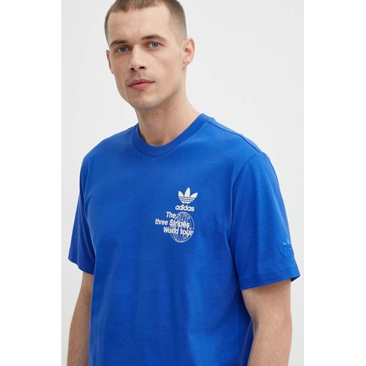 adidas Originals t-shirt bawełniany męski kolor niebieski z nadrukiem IS0182 M ANSWEAR.com