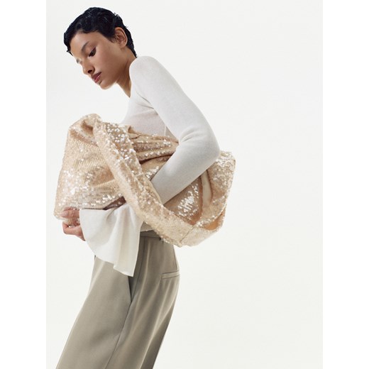 Shopper bag Reserved duża na ramię elegancka z poliestru 
