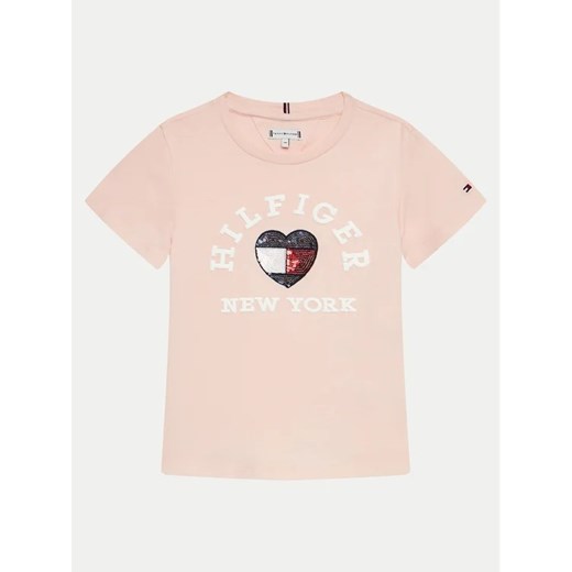 Bluzka dziewczęca różowa Tommy Hilfiger