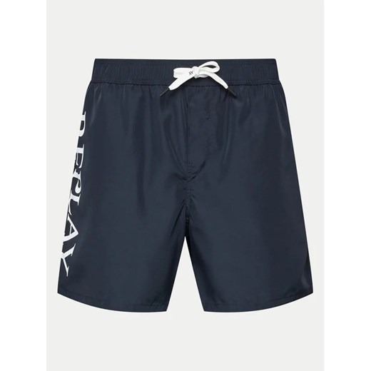 Replay Szorty kąpielowe LM1119.000.82972 Niebieski Regular Fit Replay S MODIVO