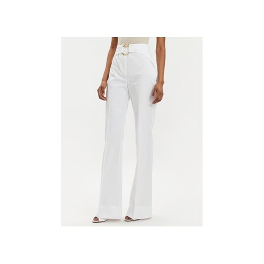 Pinko Spodnie materiałowe Phanton 102263 A1L2 Biały Regular Fit ze sklepu MODIVO w kategorii Spodnie damskie - zdjęcie 171297433