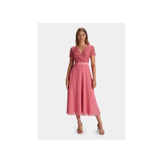 Swing Sukienka koktajlowa 5AG11100 Różowy Regular Fit ze sklepu MODIVO w kategorii Sukienki - zdjęcie 171297560