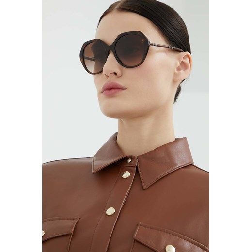 Burberry okulary przeciwsłoneczne VANESSA damskie kolor brązowy 0BE4375 ze sklepu PRM w kategorii Okulary przeciwsłoneczne damskie - zdjęcie 171298312