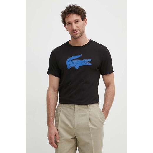 Lacoste t-shirt męski kolor czarny ze sklepu PRM w kategorii T-shirty męskie - zdjęcie 171298322