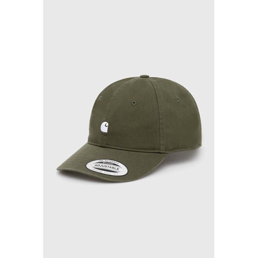 Carhartt WIP czapka z daszkiem bawełniana Madison Logo Cap kolor zielony z aplikacją I023750.25DXX ze sklepu PRM w kategorii Czapki z daszkiem damskie - zdjęcie 171298544