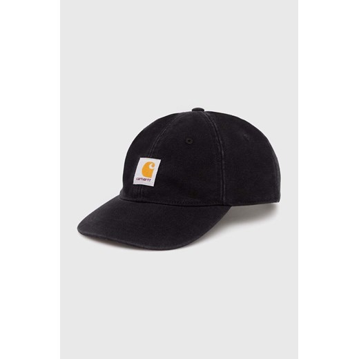 Carhartt WIP czapka z daszkiem bawełniana Icon Cap kolor czarny z aplikacją I033359.89XX ze sklepu PRM w kategorii Czapki z daszkiem damskie - zdjęcie 171298553