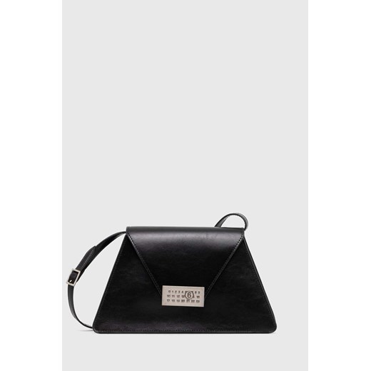MM6 Maison Margiela torebka skórzana Numeric Bag Medium kolor czarny SB6ZH0015 ze sklepu PRM w kategorii Listonoszki - zdjęcie 171299042