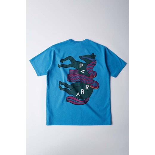 by Parra t-shirt bawełniany Fancy Horse kolor niebieski z nadrukiem 51206 ze sklepu PRM w kategorii T-shirty męskie - zdjęcie 171299220