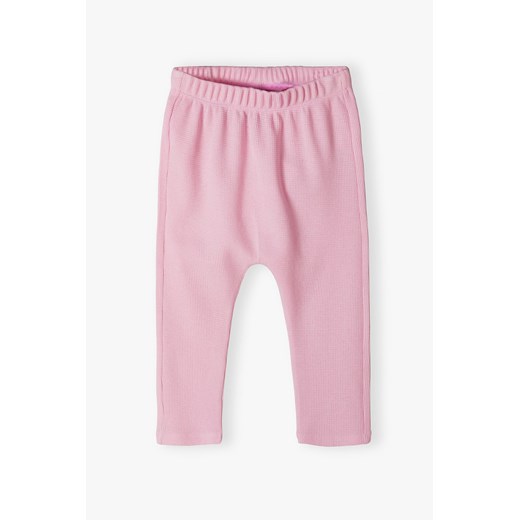 Różowe spodnie dresowe z dzianiny - 5.10.15. ze sklepu 5.10.15 w kategorii Spodnie i półśpiochy - zdjęcie 171301834