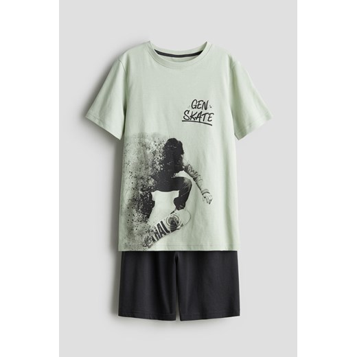 H & M - Piżama z bawełnianego dżerseju - Zielony ze sklepu H&M w kategorii Piżamy dziecięce - zdjęcie 171302711