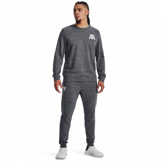 Męskie spodnie dresowe Under Armour UA Rival Terry Jogger - szare ze sklepu Sportstylestory.com w kategorii Spodnie męskie - zdjęcie 171307201