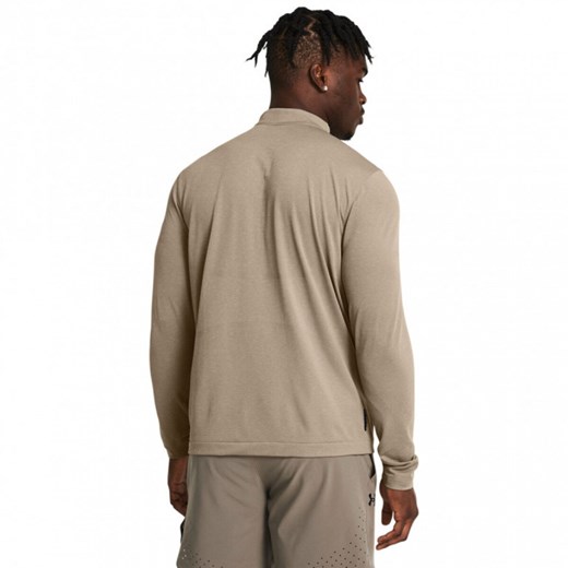Męski longsleeve treningowy Under Armour Vanish Elite Seamless 1/4 Zip - brązowy ze sklepu Sportstylestory.com w kategorii T-shirty męskie - zdjęcie 171309561