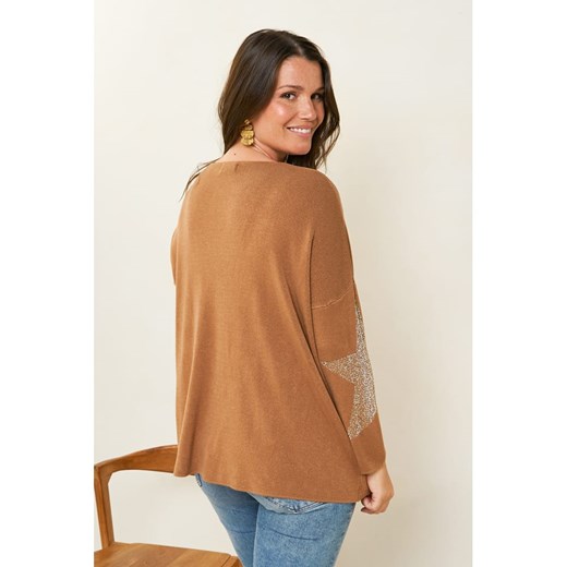 Curvy Lady Sweter w kolorze jasnobrązowym Curvy Lady 48/50 Limango Polska okazja