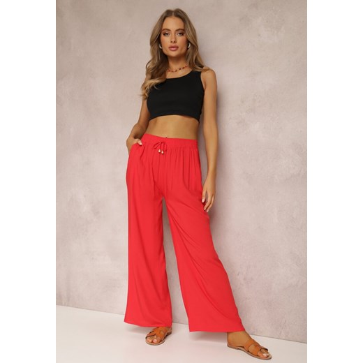Czerwone Spodnie Karrill ze sklepu Renee odzież w kategorii Spodnie damskie - zdjęcie 171313911