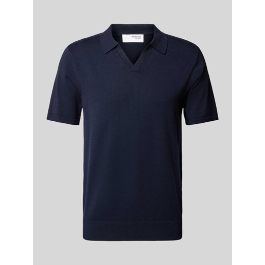 Koszulka polo o kroju slim fit z dekoltem w serek model ‘TELLER’ ze sklepu Peek&Cloppenburg  w kategorii T-shirty męskie - zdjęcie 171317023