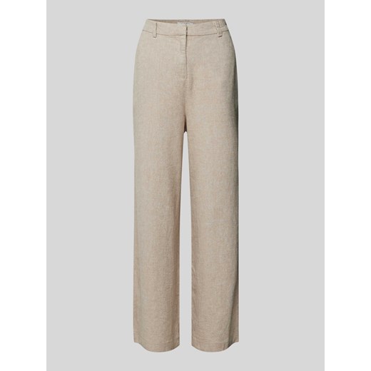 Spodnie lniane o kroju regular fit z efektem melanżu model ‘Jovene’ L Peek&Cloppenburg 
