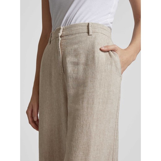 Spodnie lniane o kroju regular fit z efektem melanżu model ‘Jovene’ XS Peek&Cloppenburg 