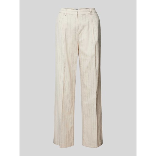 Spodnie lniane o kroju regular fit ze wzorem w cienkie prążki model ‘Jonalyn’ S Peek&Cloppenburg 