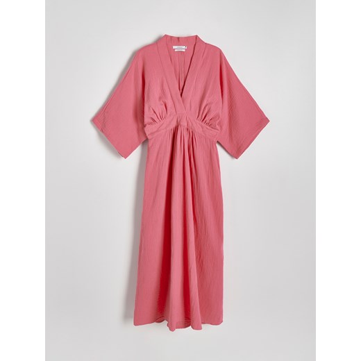 Reserved - Sukienka typu kimono - intensywny róż Reserved L Reserved