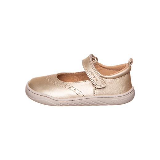 POM POM Skórzane buty w kolorze złotym do chodzenia na boso ze sklepu Limango Polska w kategorii Balerinki dziecięce - zdjęcie 171320421
