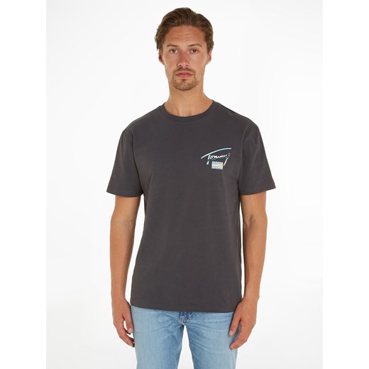 TOMMY JEANS Koszulka w kolorze antracytowym ze sklepu Limango Polska w kategorii T-shirty męskie - zdjęcie 171320563