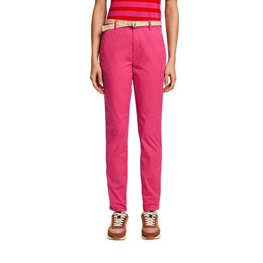 ESPRIT Spodnie chino w kolorze różowym ze sklepu Limango Polska w kategorii Spodnie damskie - zdjęcie 171320742
