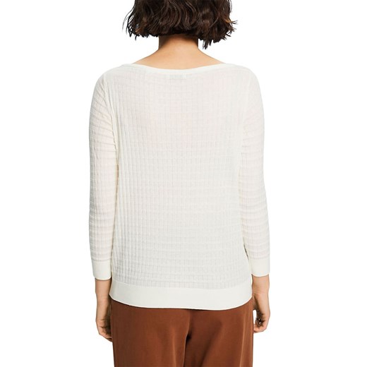 ESPRIT Sweter w kolorze białym Esprit XL okazyjna cena Limango Polska
