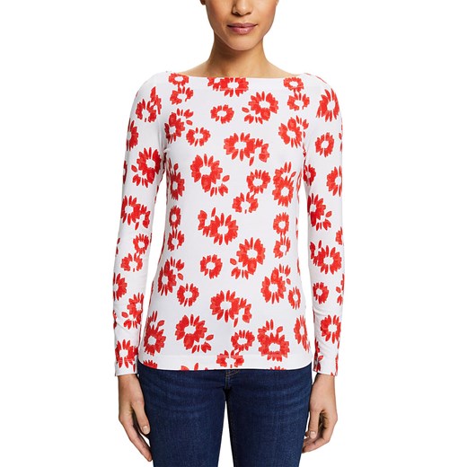 ESPRIT Koszulka w kolorze biało-czerwonym ze sklepu Limango Polska w kategorii Bluzki damskie - zdjęcie 171320821