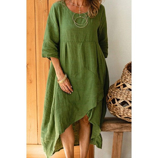 Sukienka FLOMEASA GREEN ze sklepu Ivet Shop w kategorii Sukienki - zdjęcie 171323083