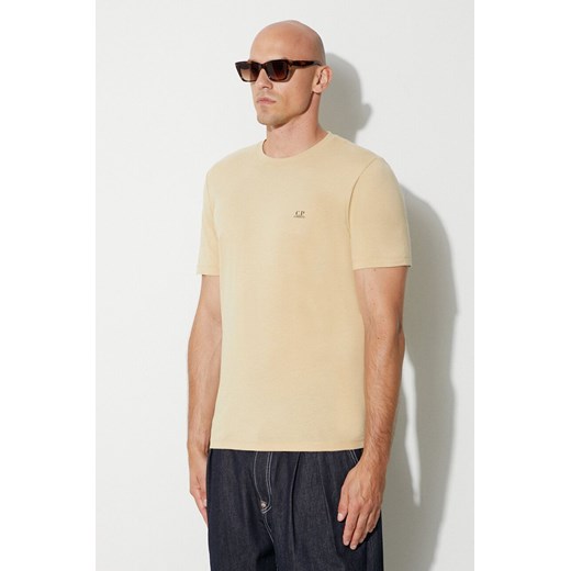 C.P. Company t-shirt bawełniany 30/1 JERSEY SMALL LOGO T-SHIRT kolor beżowy M ANSWEAR.com