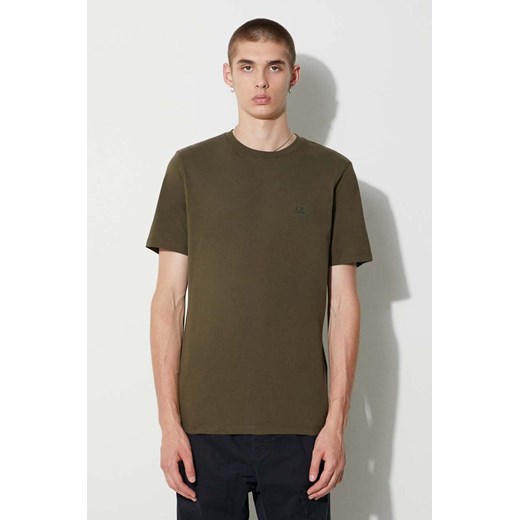 C.P. Company t-shirt bawełniany 30/1 JERSEY SMALL LOGO T-SHIRT kolor zielony L ANSWEAR.com