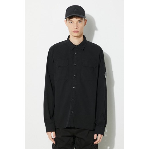 C.P. Company koszula bawełniana Gabardine Pocket męska kolor czarny regular z XL ANSWEAR.com