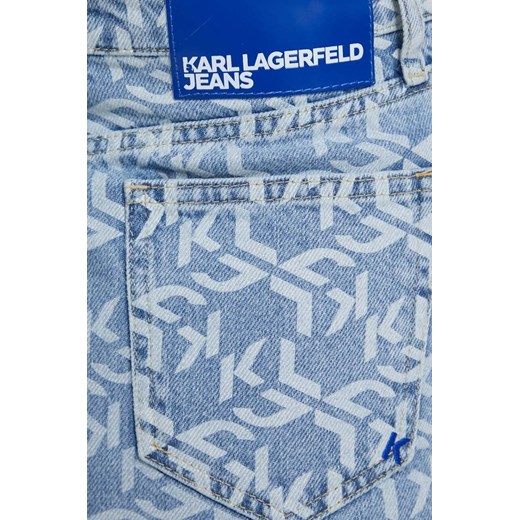 Karl Lagerfeld Jeans spódnica jeansowa kolor niebieski midi prosta L ANSWEAR.com