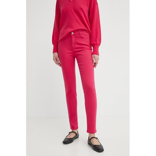 Morgan jeansy POLIA damskie kolor różowy POLIA ze sklepu ANSWEAR.com w kategorii Jeansy damskie - zdjęcie 171323884