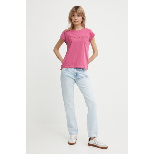 Pepe Jeans t-shirt bawełniany LILITH damski kolor różowy PL505837 Pepe Jeans M ANSWEAR.com