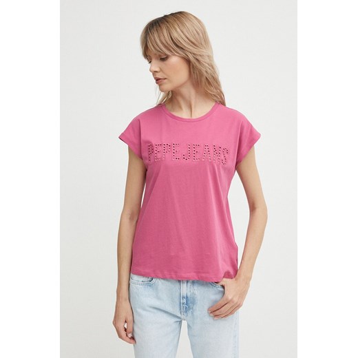Pepe Jeans t-shirt bawełniany LILITH damski kolor różowy PL505837 Pepe Jeans L ANSWEAR.com