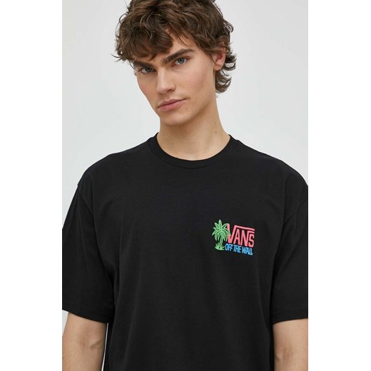 T-shirt męski Vans z krótkim rękawem z bawełny młodzieżowy w nadruki 
