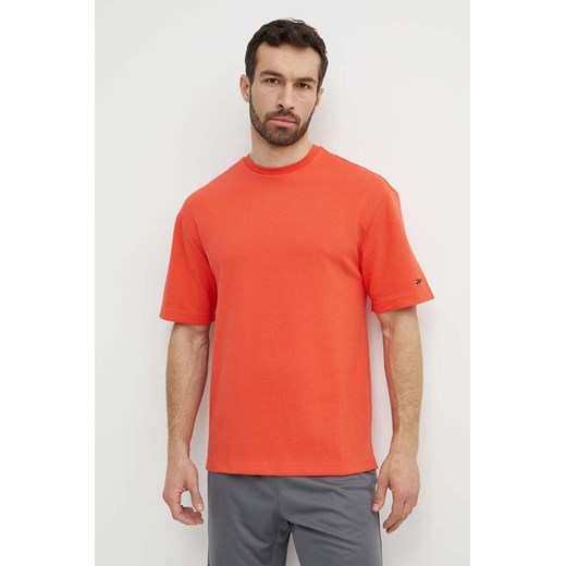 Reebok t-shirt treningowy Active Collective kolor pomarańczowy gładki 100075750 ze sklepu ANSWEAR.com w kategorii T-shirty męskie - zdjęcie 171324402