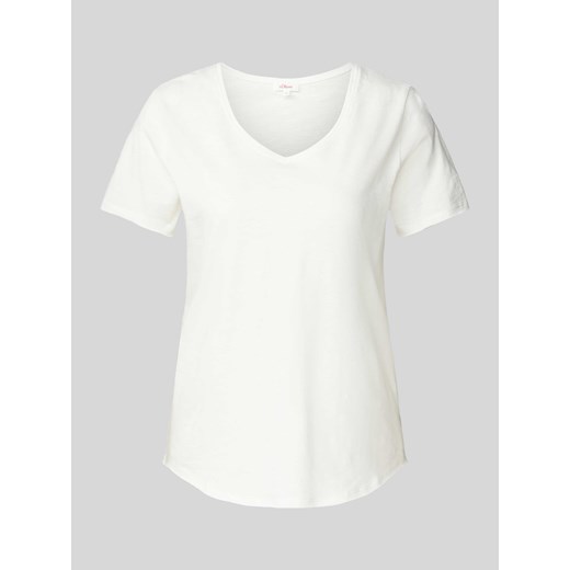 T-shirt z dekoltem w serek ze sklepu Peek&Cloppenburg  w kategorii Bluzki damskie - zdjęcie 171324692