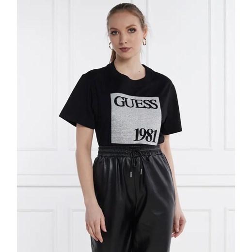 GUESS T-shirt BEADS | Regular Fit ze sklepu Gomez Fashion Store w kategorii Bluzki damskie - zdjęcie 171324791