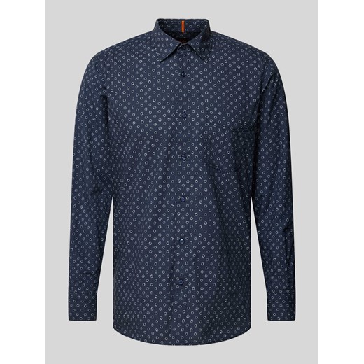 Koszula casualowa o kroju regular fit ze wzorem na całej powierzchni model ‘Remiton’ ze sklepu Peek&Cloppenburg  w kategorii Koszule męskie - zdjęcie 171330891