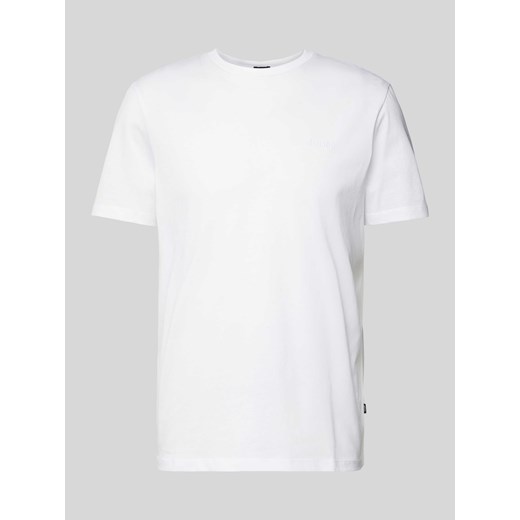 T-shirt z prążkowanym,okrągłym dekoltem model ‘Cosmo’ ze sklepu Peek&Cloppenburg  w kategorii T-shirty męskie - zdjęcie 171330972