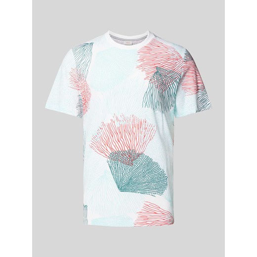 T-shirt z nadrukiem z logo model ‘Big Coral’ ze sklepu Peek&Cloppenburg  w kategorii T-shirty męskie - zdjęcie 171331083