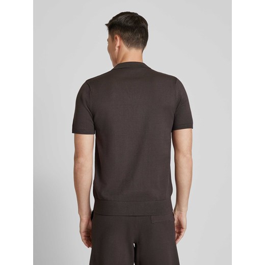 Koszulka polo o kroju slim fit z dekoltem w serek model ‘TELLER’ Selected Homme S Peek&Cloppenburg 