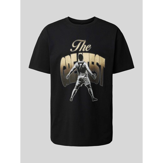 T-shirt z nadrukiem z motywem i napisem model ‘Greatest’ ze sklepu Peek&Cloppenburg  w kategorii T-shirty męskie - zdjęcie 171331351