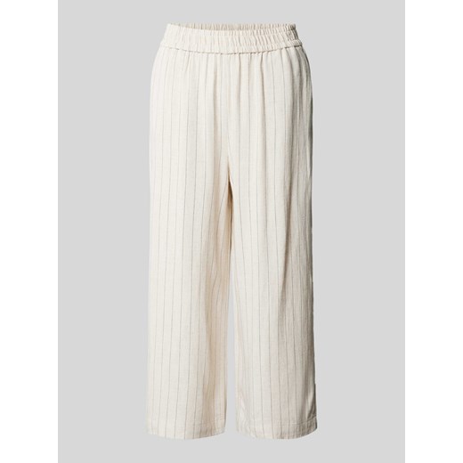 Spodnie materiałowe z szeroką,skróconą nogawką model ‘VINSTY’ ze sklepu Peek&Cloppenburg  w kategorii Spodnie damskie - zdjęcie 171331431