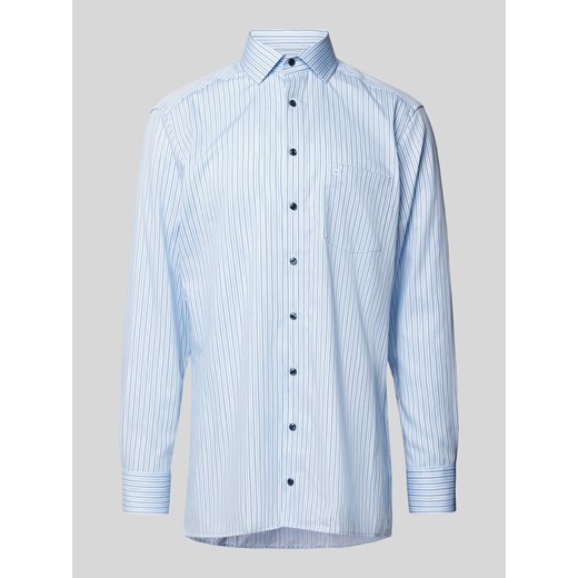 Koszula biznesowa o kroju modern fit w paski ze sklepu Peek&Cloppenburg  w kategorii Koszule męskie - zdjęcie 171331453